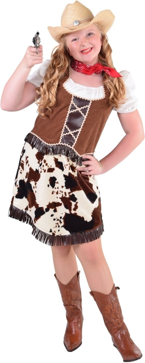 Cowboy & Cowgirl Kostuum | Cowgirl Calamity Jane | Meisje | Maat 104 | Carnaval kostuum | Verkleedkleding